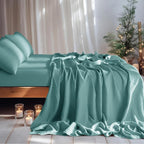 LBRO2M 100% Pure Linen Sheet Set Deep Pocket Up to 16" Bed Sheets Sets - Image 3