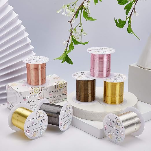 BENECREAT 22 Gauge 55 Yards Tarnish Resistant Silver Wire Jewelry Beading Wire - Image 5