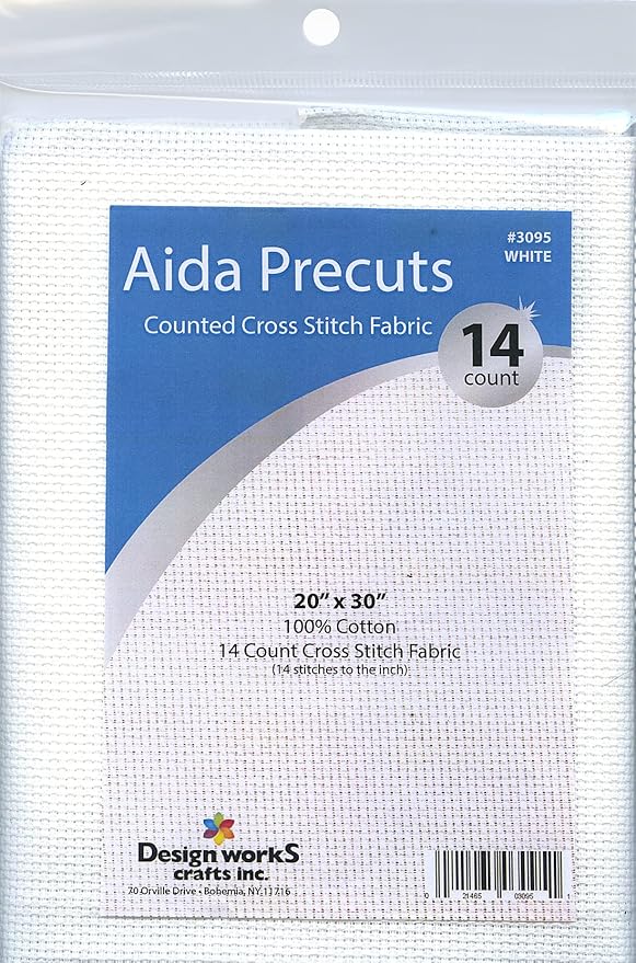 14 Count Aida Fabric Pre-Cut for Counted Cross Stitch by Design+Works+Crafts