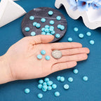 FASHEWELRY 50Pcs Synthetic Turquoise Cabochons Flat Back Gemstone Cabochons - Image 6