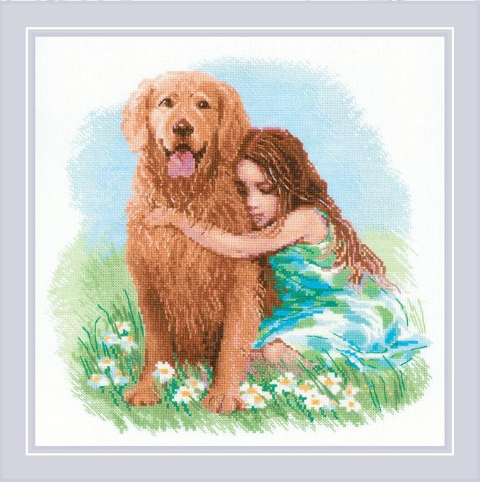 RIOLIS - True Friend 2158, Dogs Cross Stitch Kits 11¾" x 11¾", Counted Cross by RIOLIS