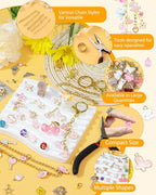 FIVEIZERO 387Pcs Charms Lip Gloss Keychain Making Kit, Charm Making Kit - Image 3