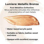Jacquard Lumiere 2.25oz Fabric Paint Metallic Bronze - Image 2