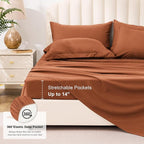 Love's cabin California King Comforter Set Burnt Orange, 7 Pieces California - Image 6
