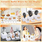 7Pcs White Acrylic Buffet Risers - Image 4