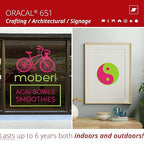 ORACAL 651 Matte Orange Vinyl Durable Roll Easy to Weed Permanent Adhesive - Image 4