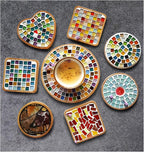 Mosaic Tiles Squares Dark Gray Crystal Mosaic Glass Tile - Image 4