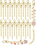 FIVEIZERO 30Pcs Gold Keychain Making Kit, Swivel Snap Hook & Lobster Clasps | by FIVEIZERO