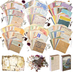 565 Pcs Vintage Scrapbook Paper Kit, Scrapbook Paper Supplies by Naszonus