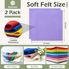 Lavender Soft Felt Sheets for Crafts, 1.6mm Thick, Handmade Crafts, DIY Projects - Image 3