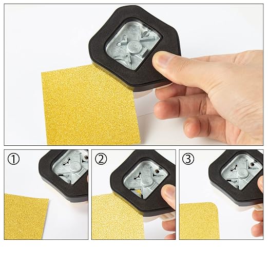 QIQQIKIN Corner Hole Punch 4mm Circle Cutter Punch +R5mm+R10mm 3-Way Corner - Image 4