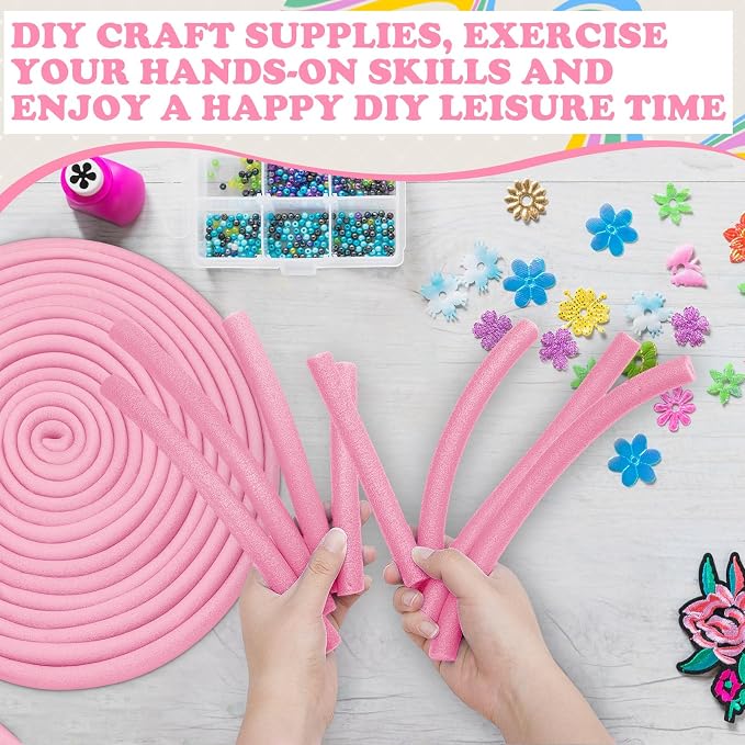 Frienda 5/8 Inch x 40 Ft Pink Foam Noodles - Image 3