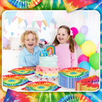 Zhehao 120 Pcs Disposable Paper Plates and Napkins Bulk Birthday Party - Image 4