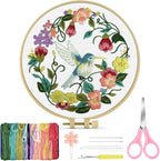 TINDTOP Embroidery Kit for Beginners Adult, Hummingbird Embroidery Kit | by TINDTOP