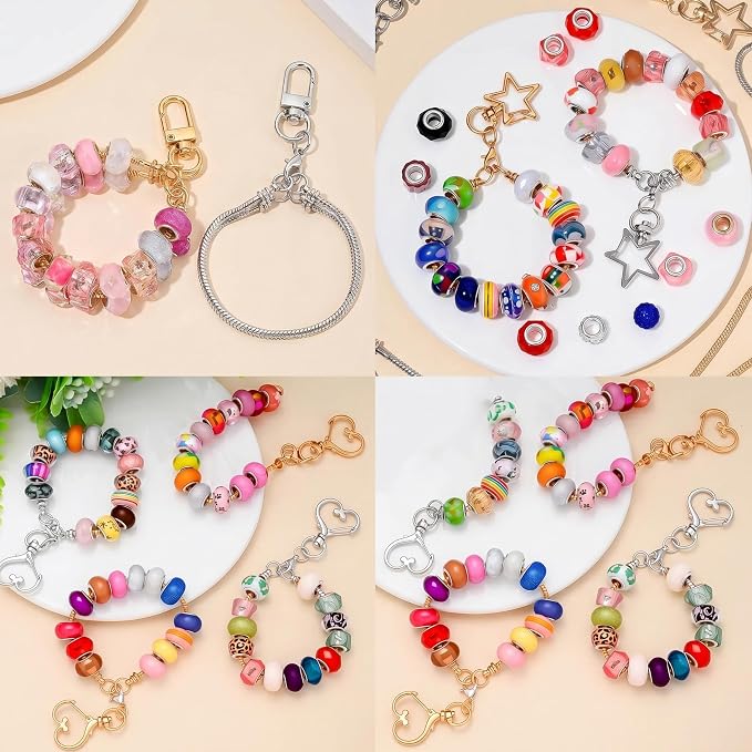 10PCS Beadable Keychain Bars Mixed Color Chain Keychains Key Chain Making Kit - Image 8