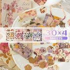 120 Pcs Floral Textured Scrapbook Paper Junk Journal Supplies Stationery | 4 - Image 8