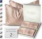 PREMIUM LUXSILK™ Silk Pillow Cases 2 PACK | 22 Momme Mulberry Silk Pillowcase by ColoradoHomeCo