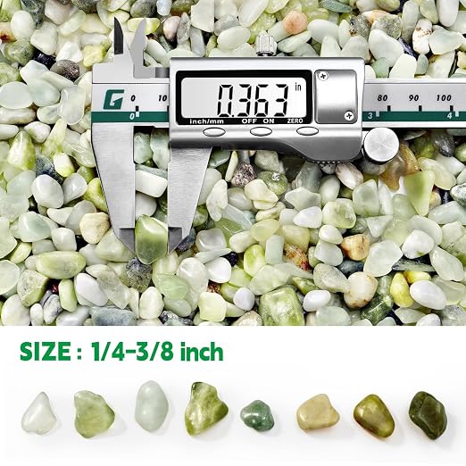 10 lb Jade Pebbles for Indoor Plants, 3/8 Inch Polished Decorative Pebbles for - Image 2