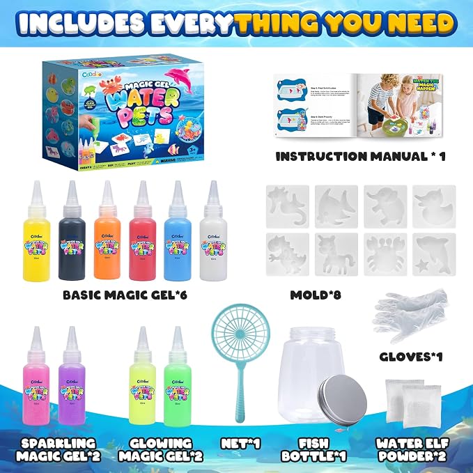 Magic Water Elf Toy Craft Kits for Kids, DIY Your Own Aqua Fairy Water Pets & - Image 7