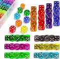 50 Pack Colorful Dice Set 6 Sided Acrylic Dice Standard Dice Translucent by Unknown