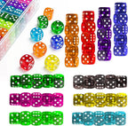 50 Pack Colorful Dice Set 6 Sided Acrylic Dice Standard Dice Translucent by Unknown
