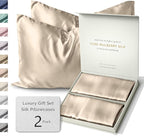 SUNDAYSILKS™ | Silk Pillow Cases 2 Pack | 22 Momme Mulberry Silk Pillowcase Set by ColoradoHomeCo