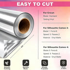 Sliver Permanent Vinyl for Cricut Cutting Machine, Waterproof, Durable Chrome - Image 3