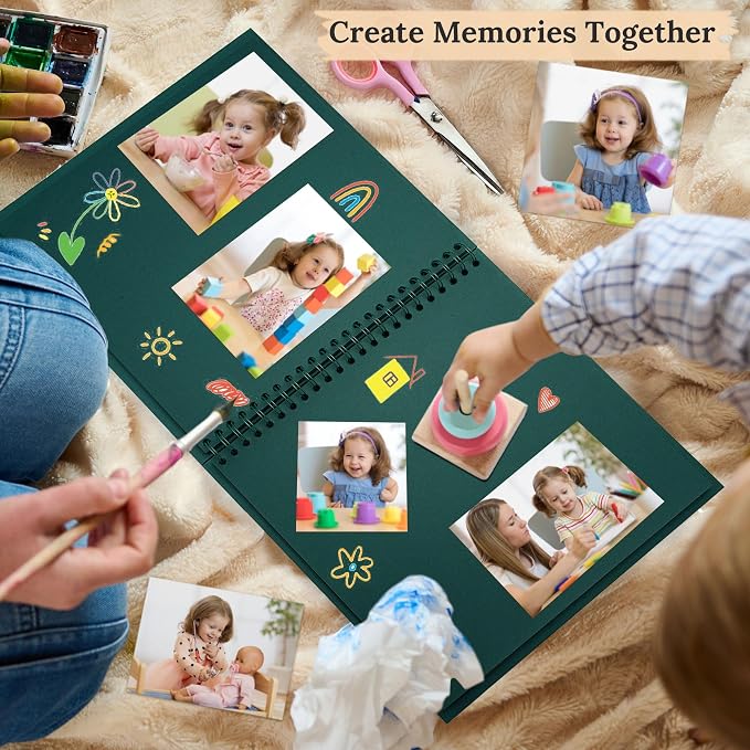 Scrapbook 7x7 Inch DIY Scrapbook Album Hardcover Kraft Paper 40 pages/20 sheets - Image 3