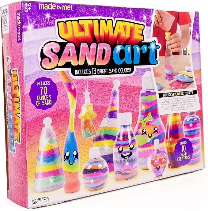 Made By Me Ultimate Sand Art Kit, Includes 13 Colors of Sand, 1 Glow in The - Image 11