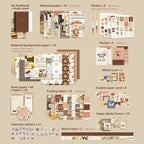 emmoolife 348 Pcs Scrapbooking Supplies Kit, Vintage Aesthetic Scrapbook Kit - Image 3