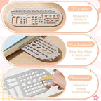 Chinco 4 Pieces Stencils Metal Journal Template 7.9 x 2.4 Inches Bookmark Ruler - Image 4