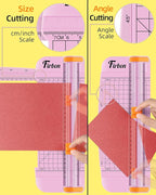 Firbon Pink A5 Paper Cutter, Straight Small Paper Trimmer - Image 3