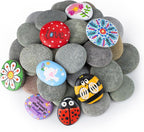 Simetufy 30 Pcs Rocks for Painting, Flat & Smooth Natural Stones to Paint by Simetufy