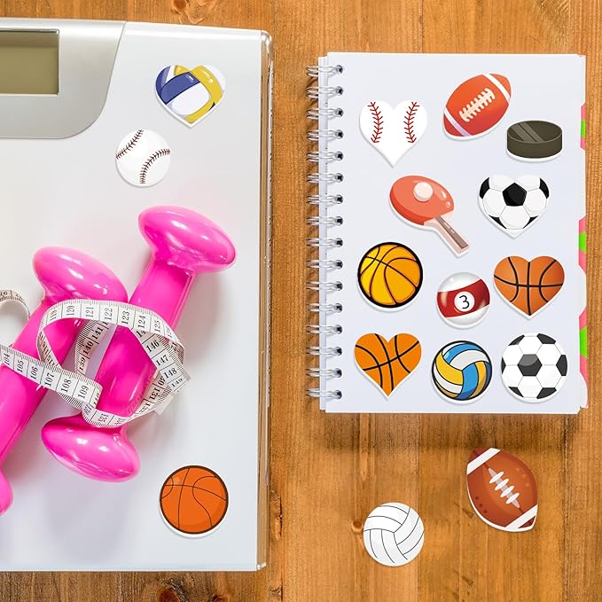 300Pcs Sports Foam Stickers Assorted Sport Ball Basketball Football Baseball - Image 4