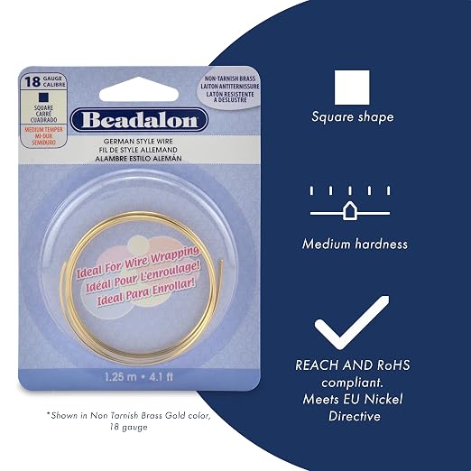 Beadalon German Style Wrapping Wire, 21 Gauge, 64 ft - Image 2