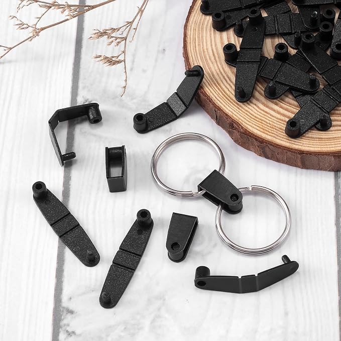 OIIKI 200Pcs Plastic Keychain Clips, Keys Rings, Jewelry Making Crafts - Image 5