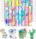 Tie Dye Patterned Permanent Adhesive Vinyl 16 Sheets 12'' x 10'' | Pastel by CraftingEveryday