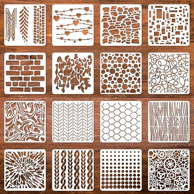 Stencils for Painting, Plastic Reusable Drawing Templates for Crafts Wall by Felixcraft-DIYDreamscape