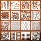 Stencils for Painting, Plastic Reusable Drawing Templates for Crafts Wall by Felixcraft-DIYDreamscape