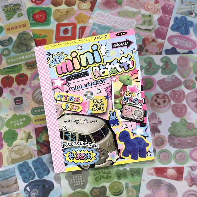 Tmtains 32 Sheets Japanese Manga Style Sticker Book 500+Pcs Heisei Retro - Image 2