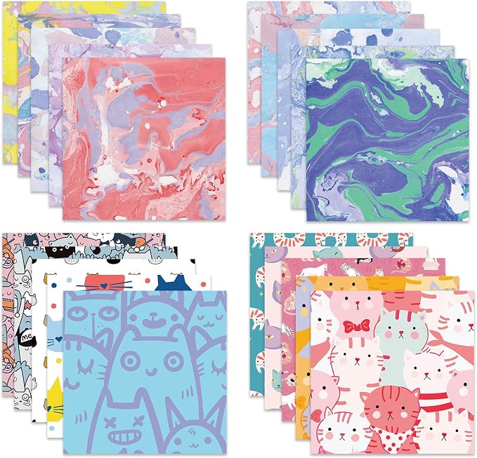 Origami Paper Kit 100 Sheets 6 Inch Square Double Sided Color 20 Vivid Colors - Image 2