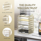 DALTACK 9-Tier Paper Organizer for Desk, Mesh Letter Tray Desk Organizer - Image 3