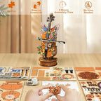 3D Wooden Puzzles for Adults, Cello Music Box - Image 2