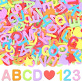 1328 PCS Foam Letter Stickers, Foam Alphabet Number Shape Stickers, Self by Unknown