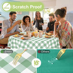Smiry Oval Table Cloth, Waterproof Vinyl Tablecloths - Image 5