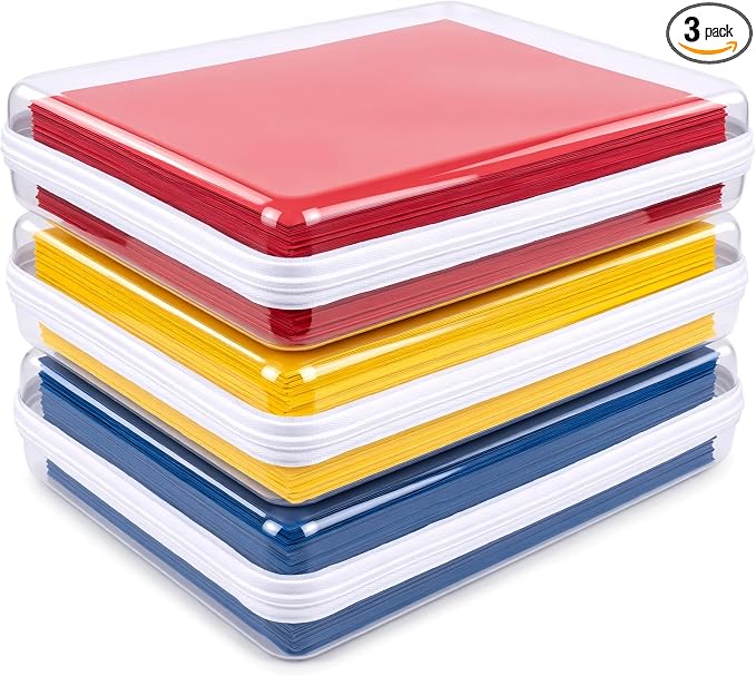 CoiiJoii 3PCS A4-Size Clear Hard Shell Zippered Case, Diaper Bag Organizing by CoiiJoii