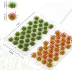 Redbaker 288 Pcs Static Grass Tuft Flower Cluster Vegetation Groups Self - Image 2