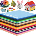 45 PCS Felt Fabric Sheets 6 x 6 Inch 2mm Craft Felt Sheets | 45 Assorted Colors by Oleitodh