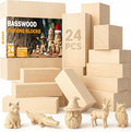 Basswood Carving Blocks 24PCS: Whittling Wood Blocks Wood Carving Kit by YourTrustedCompanionontheCarvingJourney