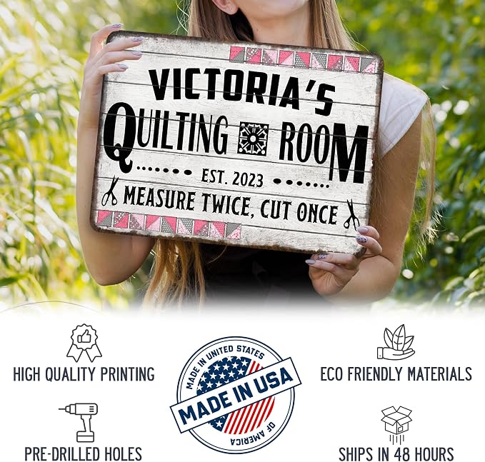 Personalized Quilting Room Sign Custom Sign Art Room Décor - Image 3